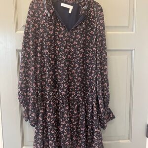 See By Chloe Floral Dress - Navy and Pink